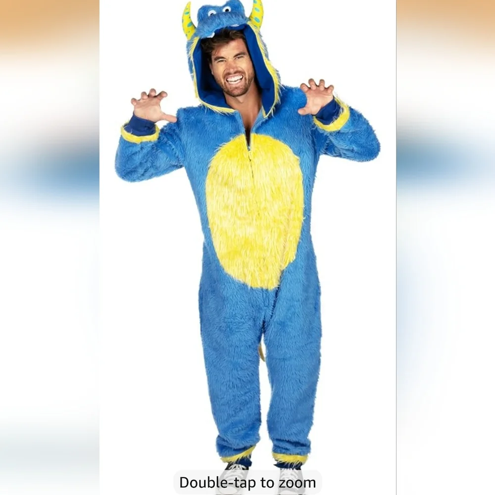Tipsy Elves NEW Monster Halloween Costume Monster Inc Sully Unisex - Picture 1 of 8